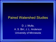 Paired Watershed Studies for Nutrient Reduction in the Minnesota ...