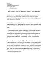 Hispanic Concert Announced - Sonoma County Fairgrounds