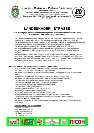 LANDESKADER - STRASSE - LRV Steiermark