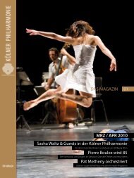 das magazin 03/04 2010 - Kölner Philharmonie