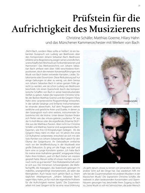 das magazin 03/04 2010 - Kölner Philharmonie