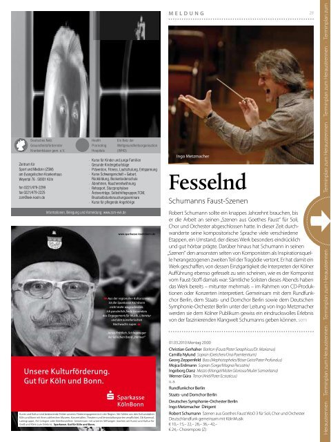 das magazin 03/04 2010 - Kölner Philharmonie