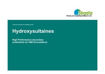 Hydroxysultaines - HARKE Group