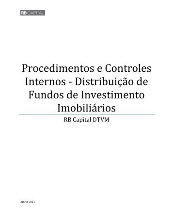 Procedimentos e Controles Internos - DTVM - RB Capital