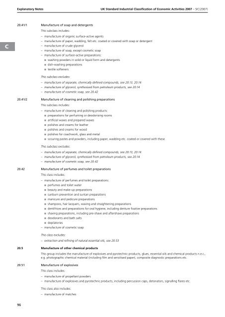 detailed explanation for each SIC code - Biffa