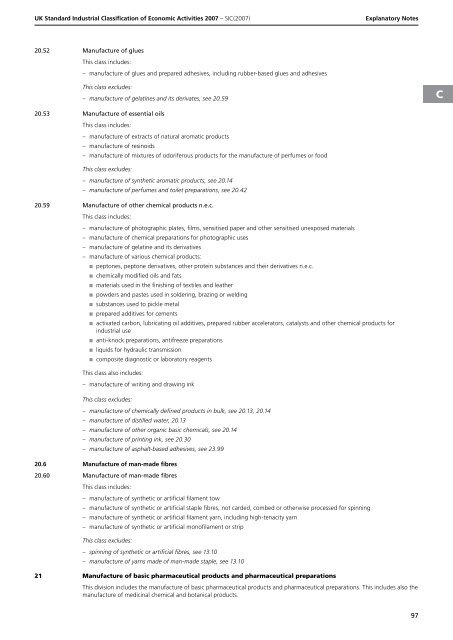 detailed explanation for each SIC code - Biffa