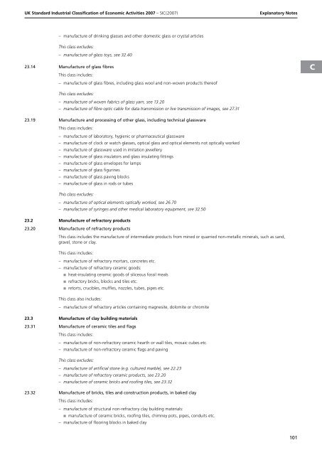 detailed explanation for each SIC code - Biffa