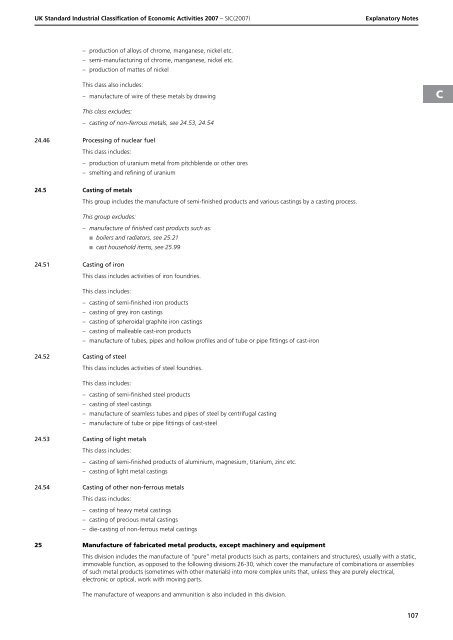 detailed explanation for each SIC code - Biffa