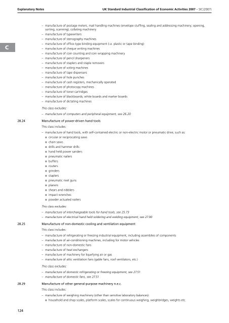 detailed explanation for each SIC code - Biffa