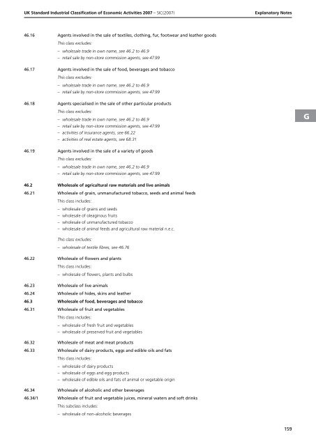 detailed explanation for each SIC code - Biffa