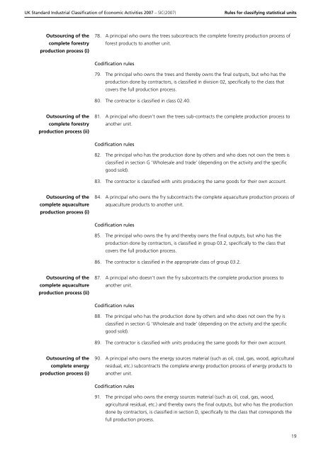 detailed explanation for each SIC code - Biffa