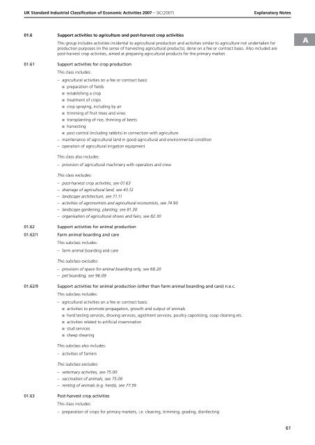 detailed explanation for each SIC code - Biffa