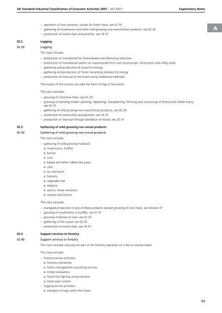 detailed explanation for each SIC code - Biffa