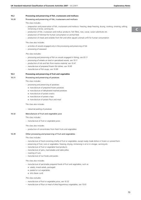 detailed explanation for each SIC code - Biffa