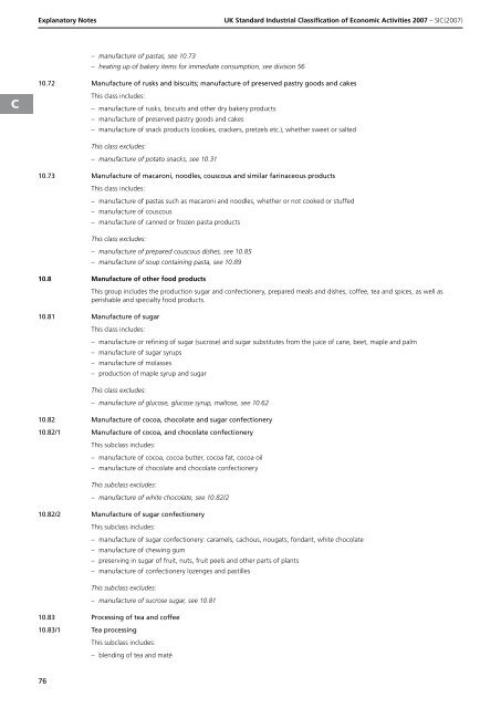 detailed explanation for each SIC code - Biffa