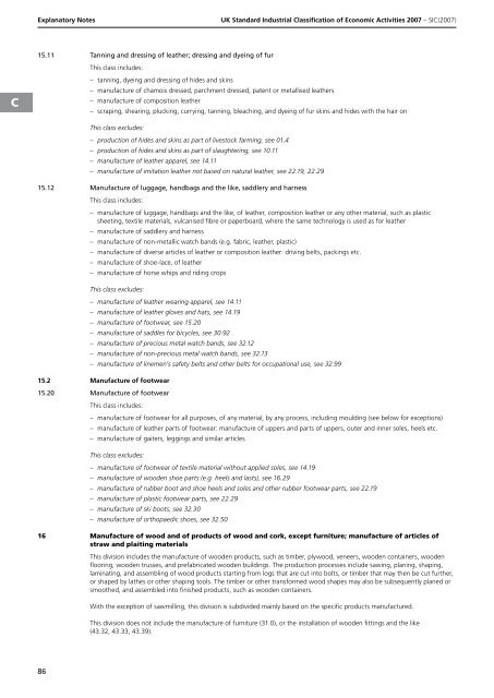 detailed explanation for each SIC code - Biffa