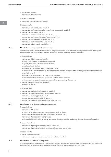 detailed explanation for each SIC code - Biffa