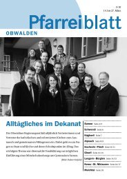 Pfarreiblatt 5 – Alltägliches im Dekanat - Kirche Obwalden