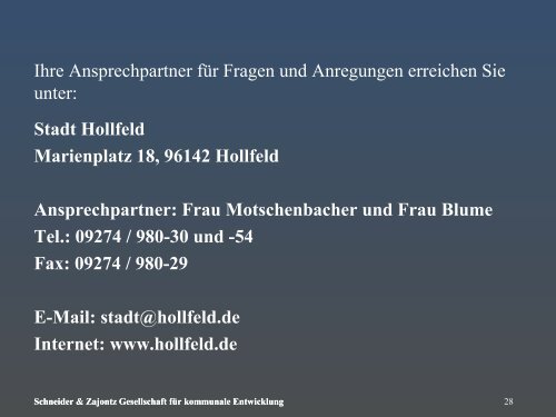 Schneider & Zajontz - Hollfeld