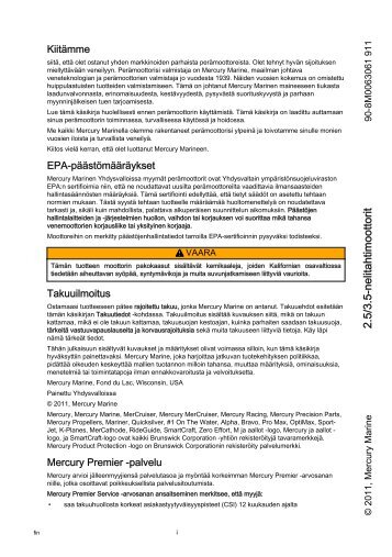 Operational manual - Mercury