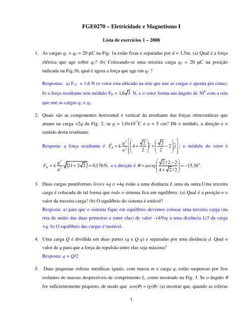 FGE0270 â Eletricidade e Magnetismo I - Plato