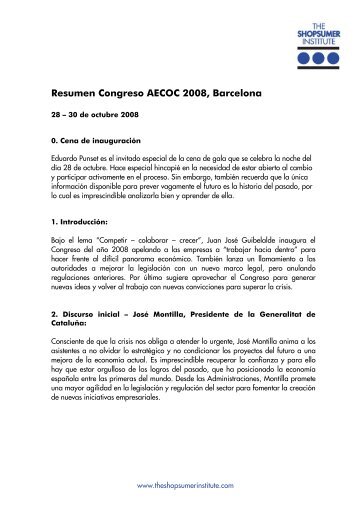 Resumen Congreso AECOC - The Shopsumer Institute