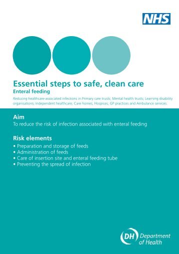 Essential steps to safe, clean care - Enteral feeding - NHS Kirklees