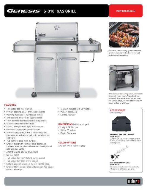 S-310â„¢ GAS GRILL - The Weber BBQ Shop Online