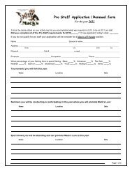 Pro Staff Application / Renewal form - Mack's Lure