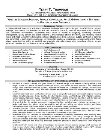 landscape designer resumes