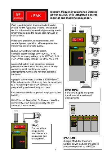 Medium-frequency resistance welding power source - Weld Systems ...