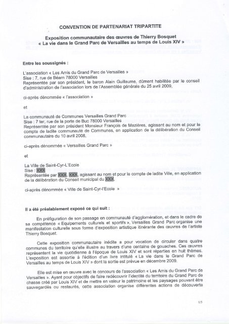 Projet de convention tripartite