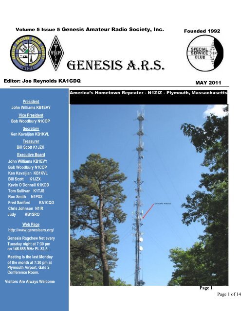 Volume 5 Issue 3 Genesis Amateur Radio Society, Inc