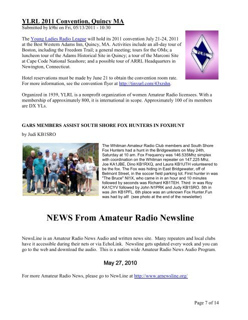 Volume 5 Issue 3 Genesis Amateur Radio Society, Inc
