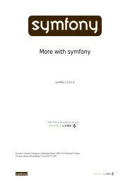 More with symfony