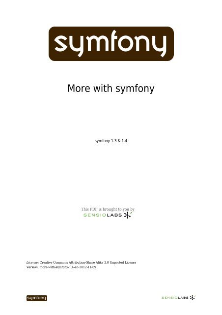 More with symfony