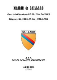 RAA 2eme trimestre 2013 - Ville de Gaillard