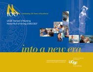 Honor Roll of Donors - University of California, San Francisco