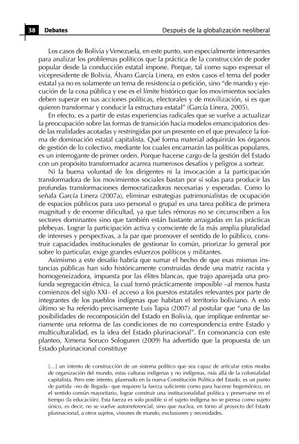 DespuÃ©s de la globalizaciÃ³n neoliberal: Â¿quÃ© Estado en ... - Clacso