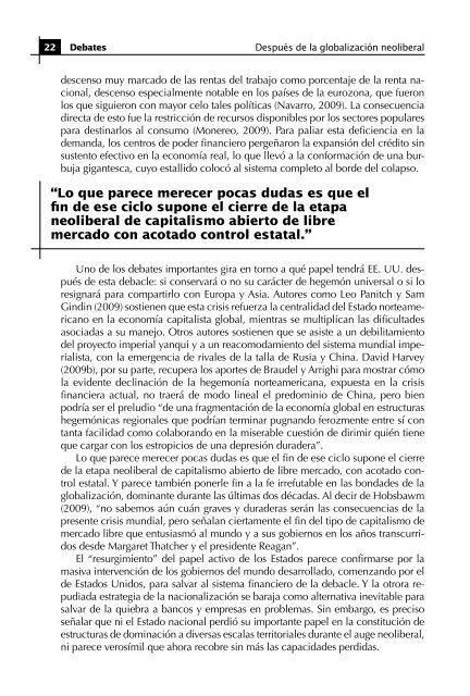 DespuÃ©s de la globalizaciÃ³n neoliberal: Â¿quÃ© Estado en ... - Clacso