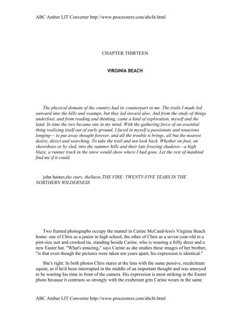 Why read Into the Wild?