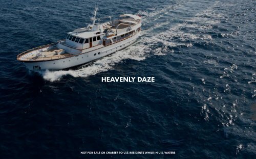 M/Y Heavenly Daze - Paradise Yacht Charters
