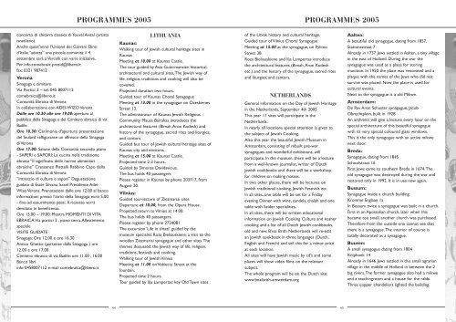 programa jornada europea 2005 - Red de JuderÃ­as de EspaÃ±a