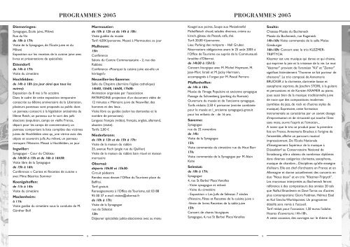 programa jornada europea 2005 - Red de JuderÃ­as de EspaÃ±a