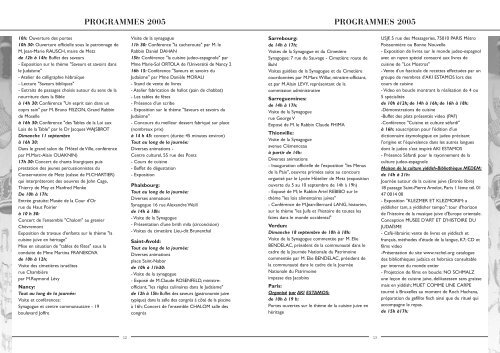 programa jornada europea 2005 - Red de JuderÃ­as de EspaÃ±a
