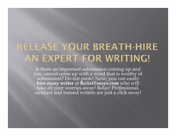 Hire an essay writer