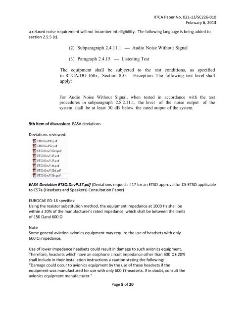 SC-226 MEETING MINUTES Working Group JANUARY 14 ... - RTCA