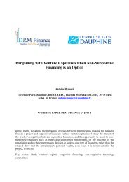 Bargaining with Venture Capitalists when Non-Supportive Financing ...