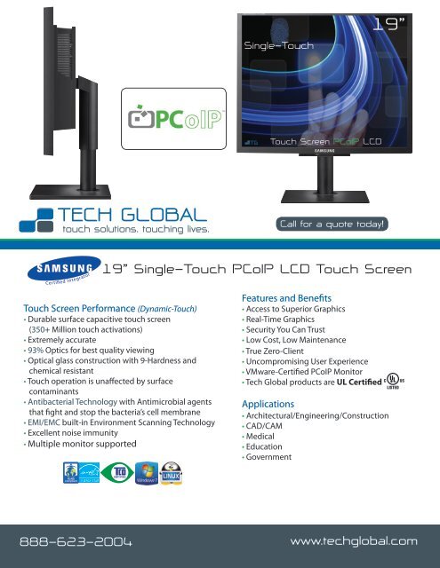 lcd touch screen technology quotation