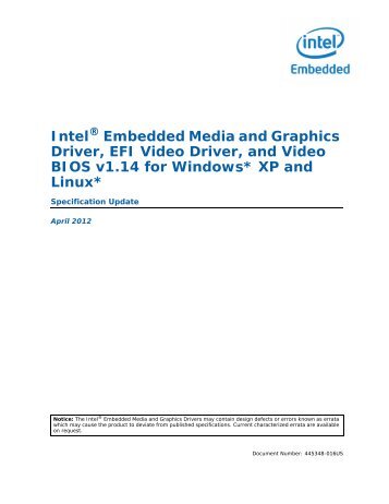 IntelÂ® Embedded Media and Graphics Driver, EFI Video Driver, and ...